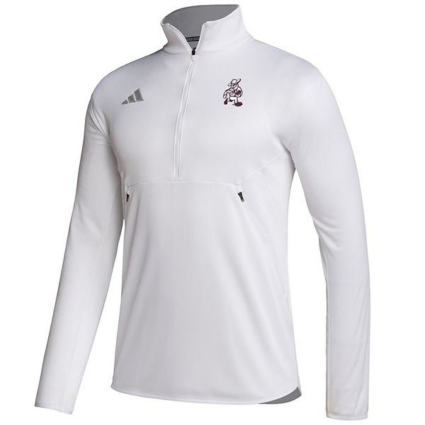 Мужской белый свитер Texas A&M Aggies Ol' Sarge с молнией на четверть Adidas — фото 3