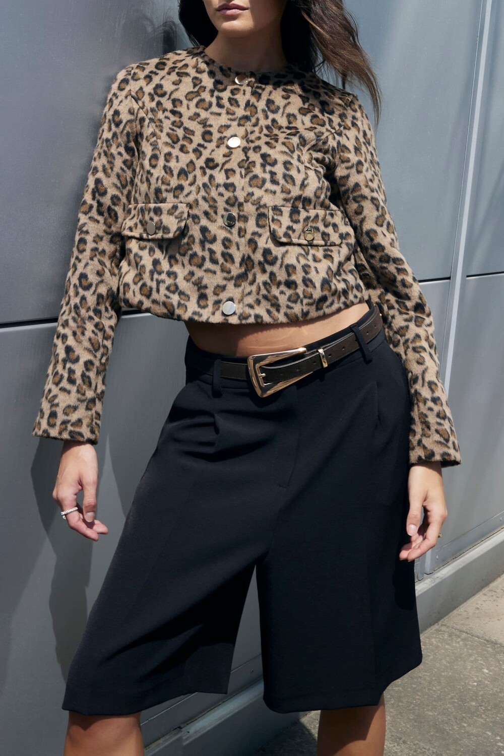 

Куртка с леопардовым принтом River Island, коричневый