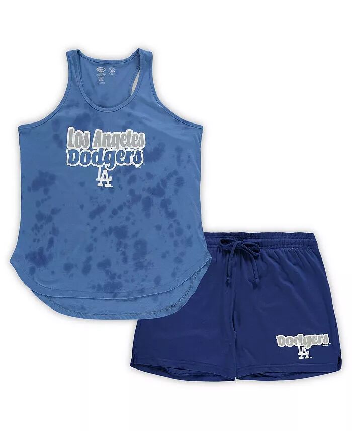 

Женский комплект для сна с майкой и шортами размера плюс Royal Los Angeles Dodgers Concepts Sport, синий