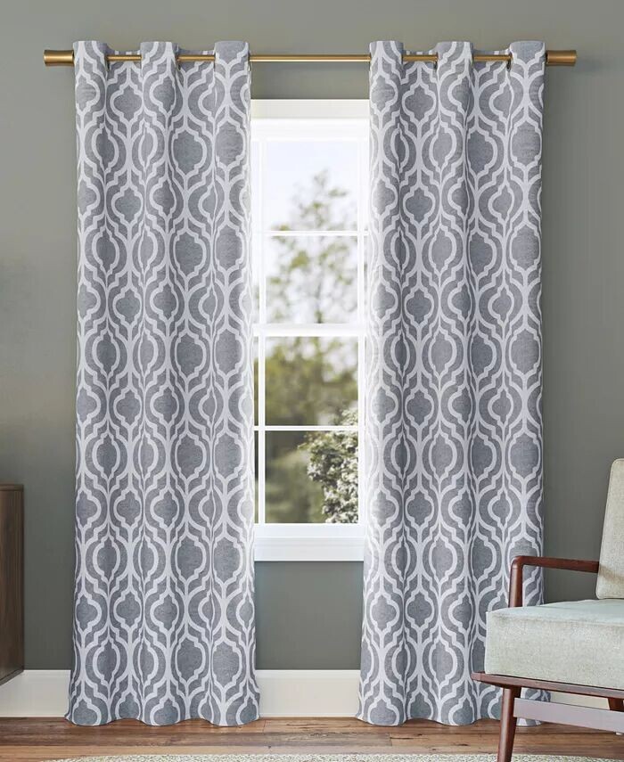

Одинарная шторная штора Eldon Grommet, 40 x 63 дюйма Sun Zero, серый
