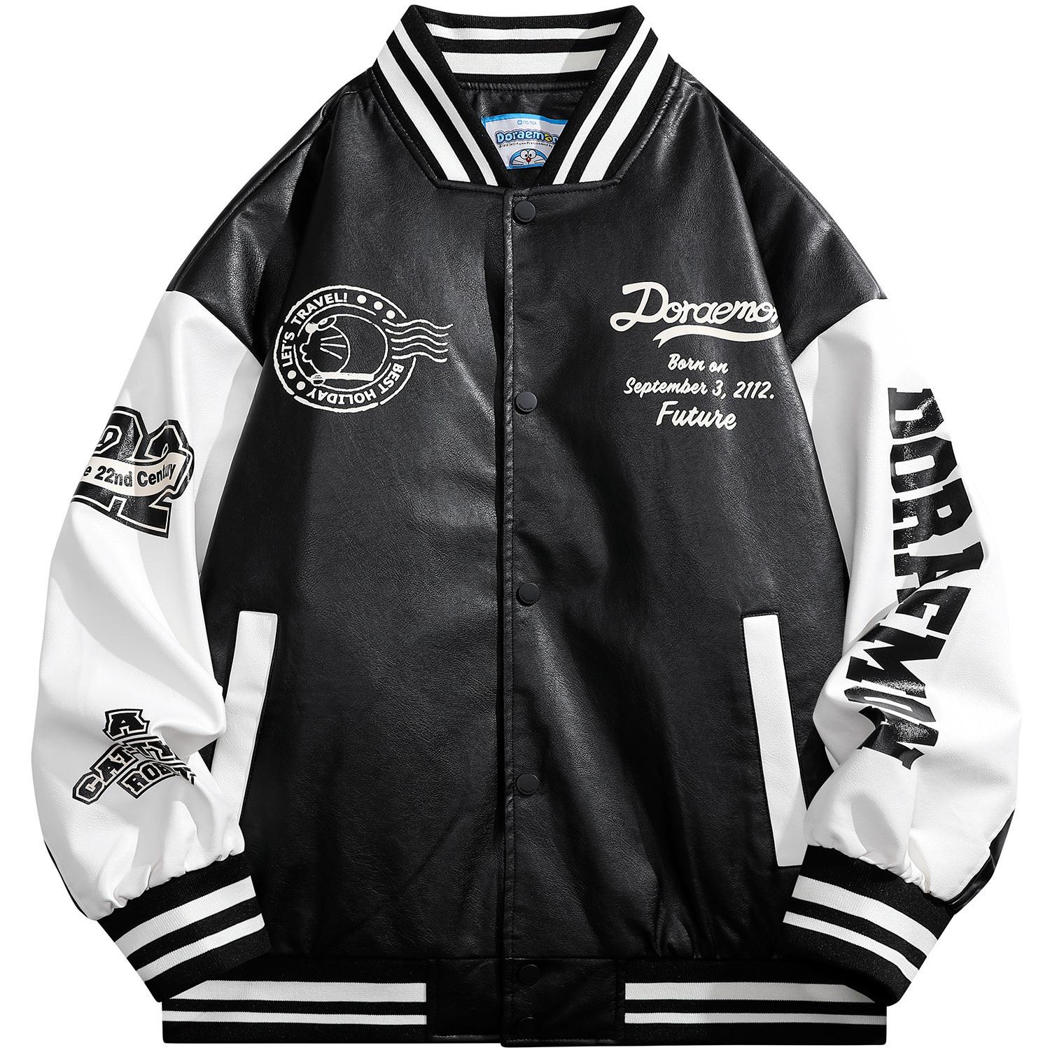 

Бейсбольная куртка унисекс Doraemon, черная пуховая куртка, Черный, Бейсбольная куртка унисекс Doraemon, черная пуховая куртка