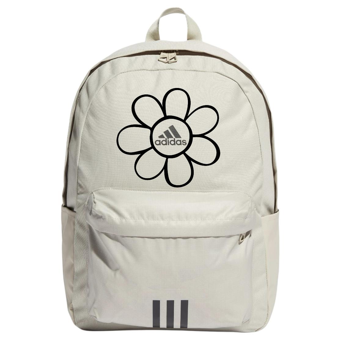 

Adidas Тканевый рюкзак унисекс светло-серый и черный, Floral LOGO
