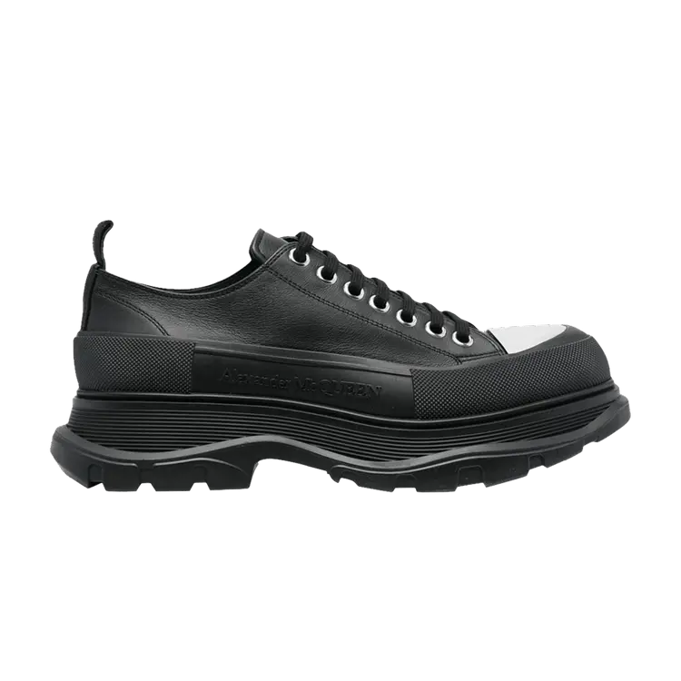 

Кроссовки Alexander McQueen Alexander McQueen Tread Slick Lace-Up 'Black White Toe', черный