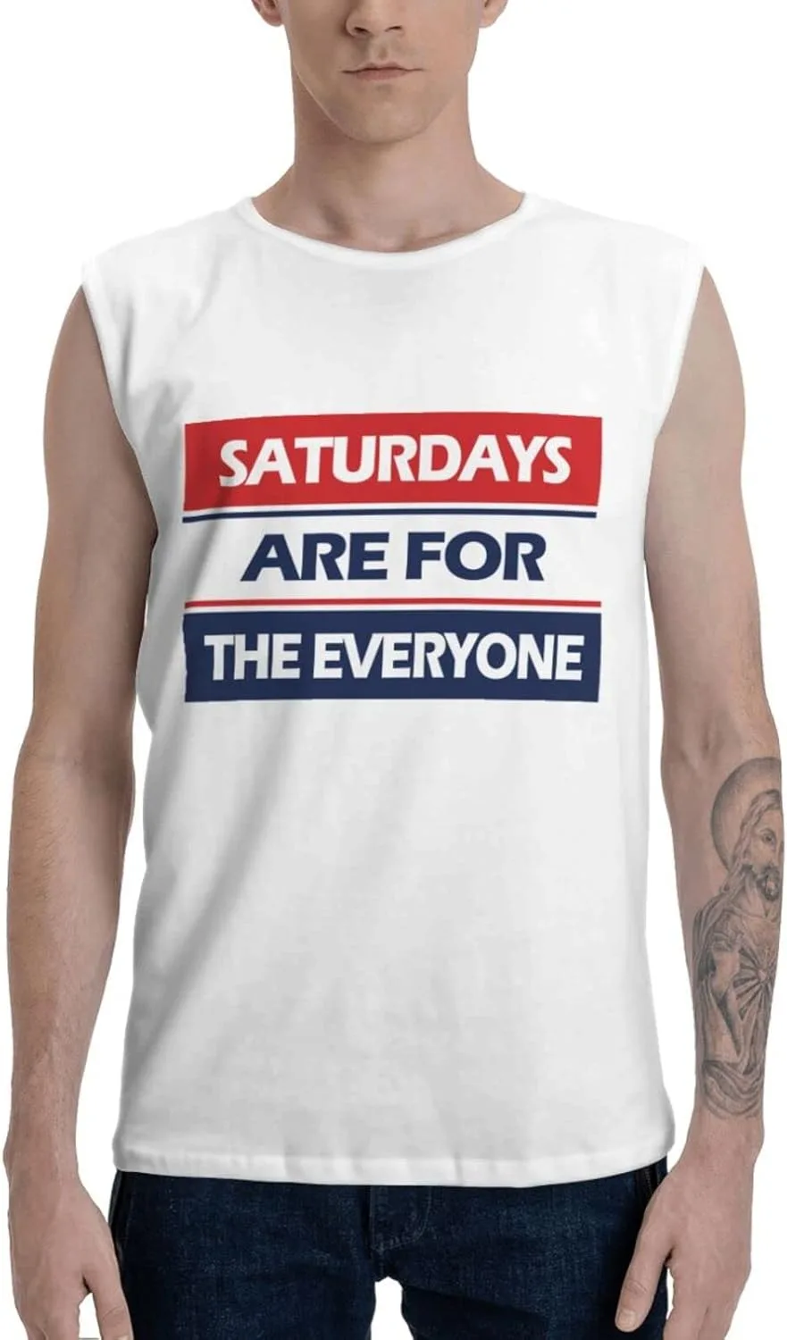 

Футболка Funny Tshirts for Men Saturdays are for The Everyone Sleeveless PLOWS