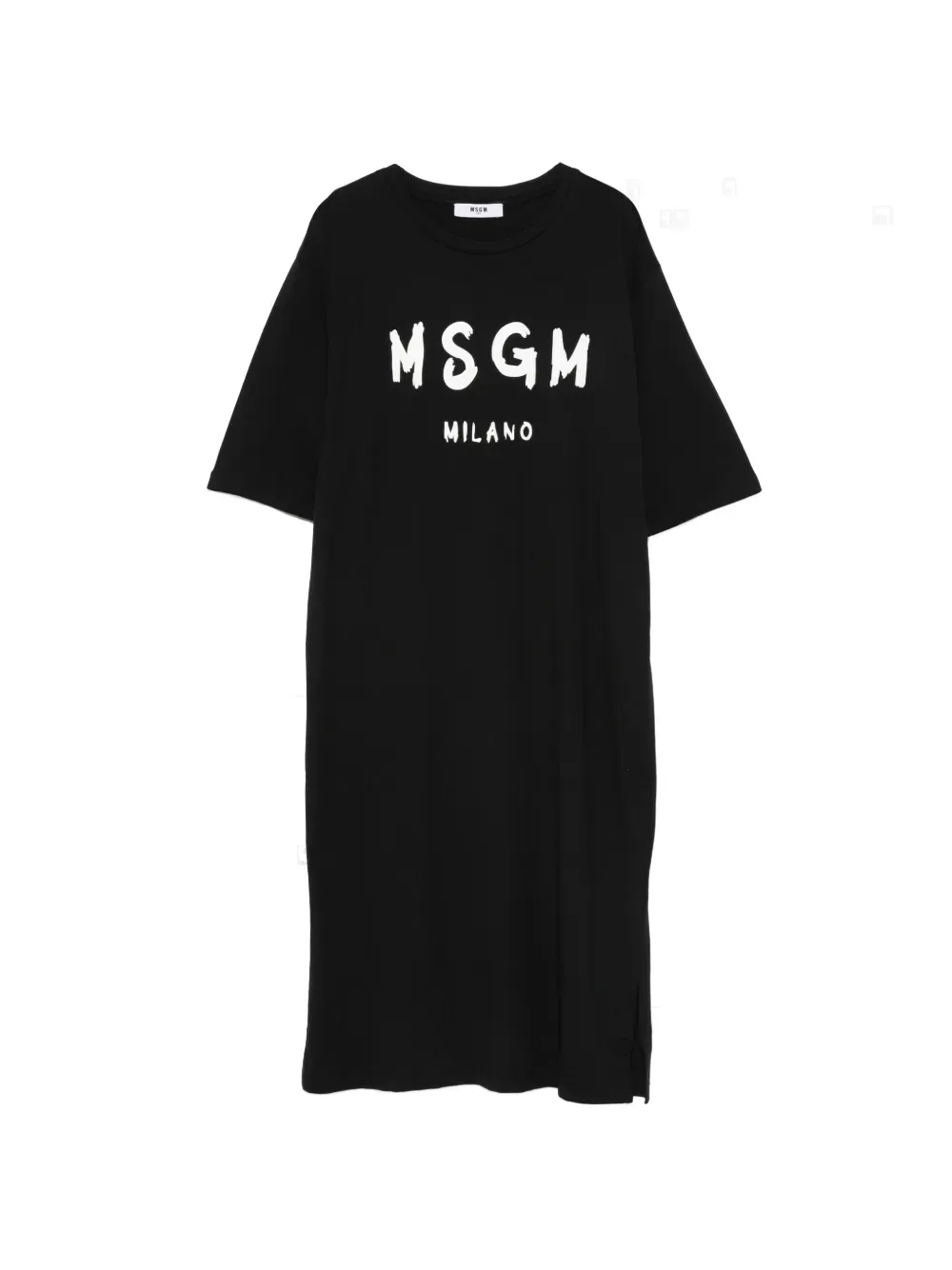 Платье с принтом-логотипом MSGM Kids, черный