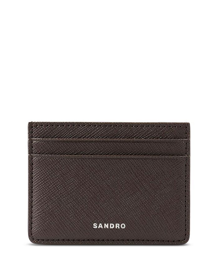 

Картхолдер из кожи Saffiano Sandro, коричневый