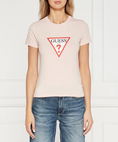 

Культовая футболка Slim fit Guess Jeans, розовый