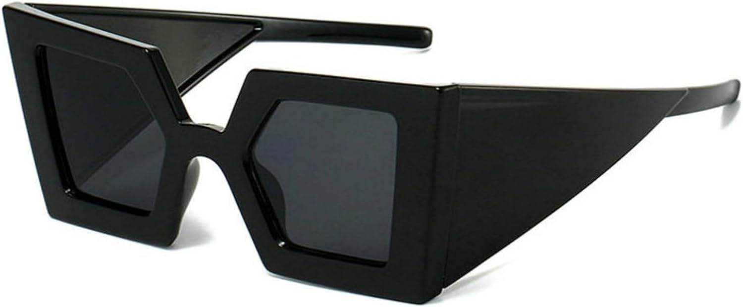 

Willochra Модные солнцезащитные очки большого размера «кошачий глаз» с квадратной формой и защитой от УФ-излучения UV400 для женщин и мужчин, для активного отдыха и вождения, C1