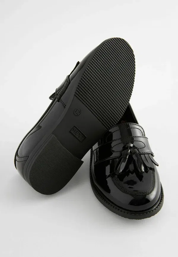 Туфли-слипоны Next, Tassel school slip ons, черный лакированный — фото 3