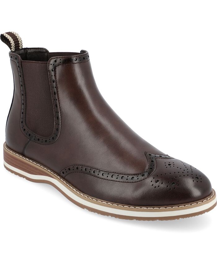 

Мужские ботинки челси без шнуровки Thorpe Tru Comfort Foam Wingtip Vance Co., цвет Brown