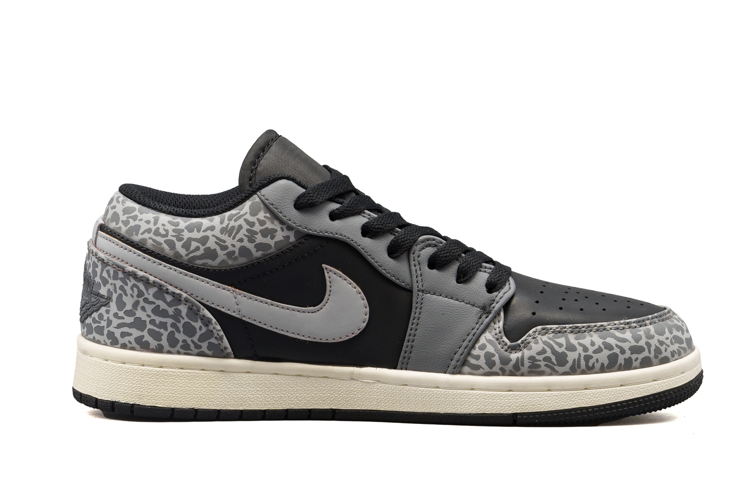 Air 1 Low Slip Resistant, Abrasion Resistant, Breathable низкие детские баскетбольные кроссовки для подростков Jordan, серый leopard print — фото 3