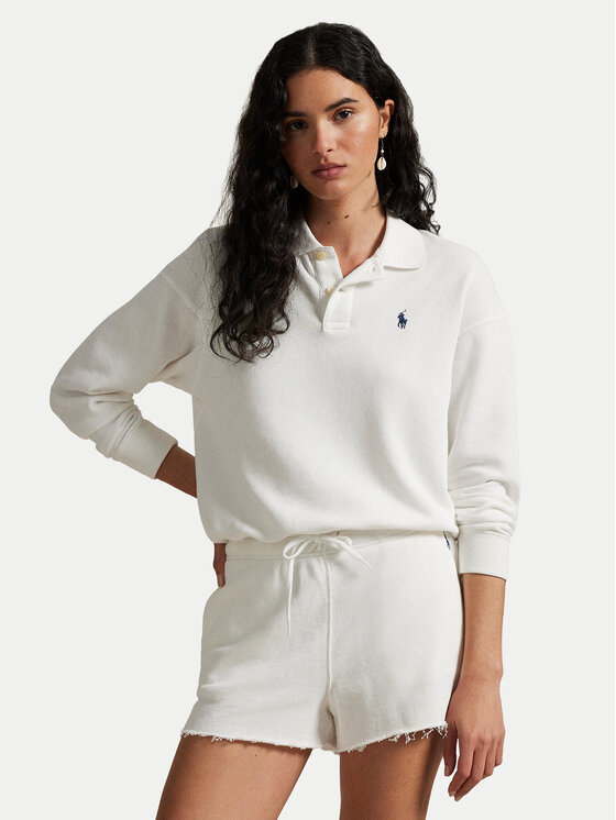 

Свободный крой толстовки 211965097002 Polo Ralph Lauren, белый