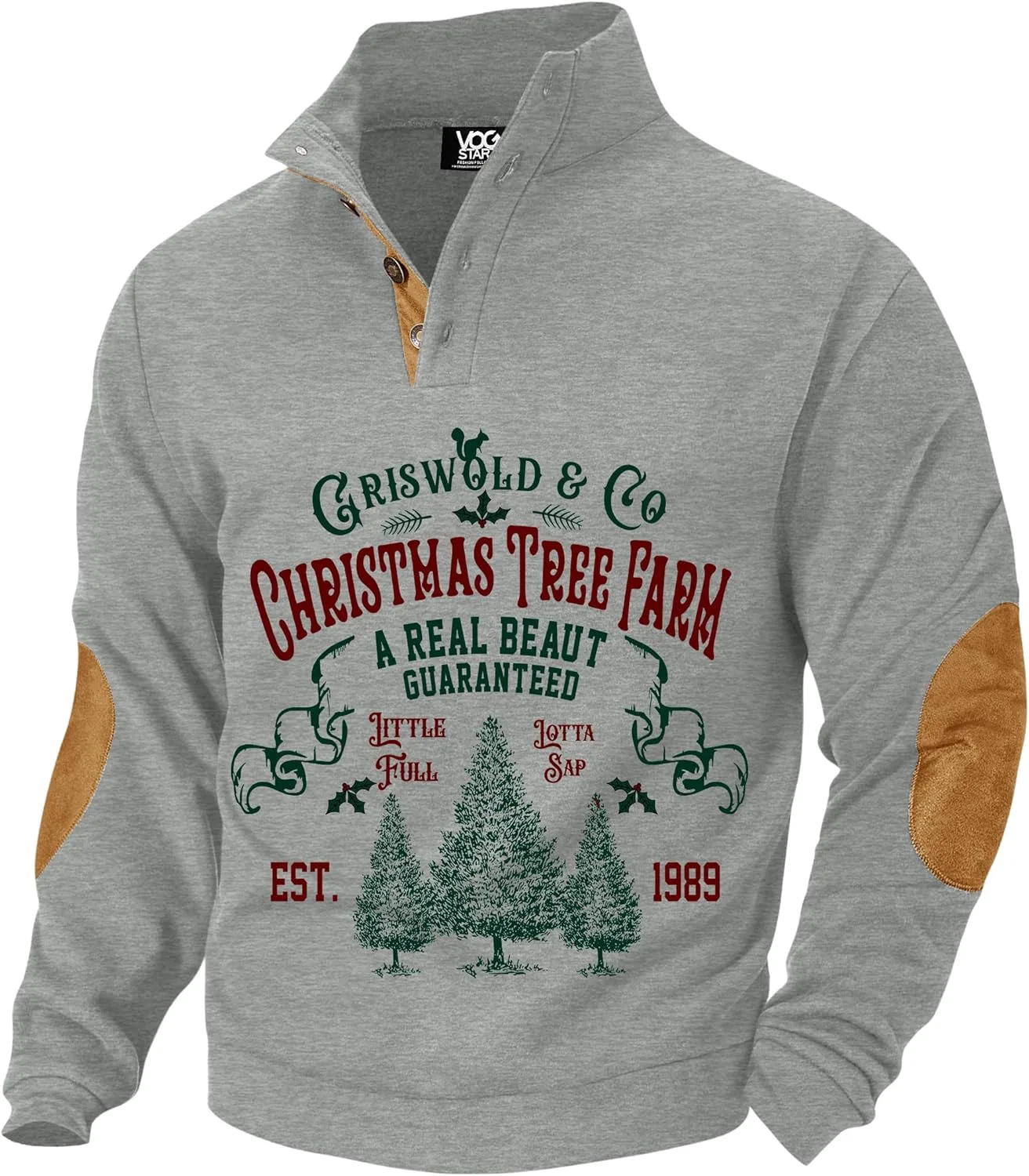 

Мужской рождественский ретро-свитшот из вельвета VOGSTART