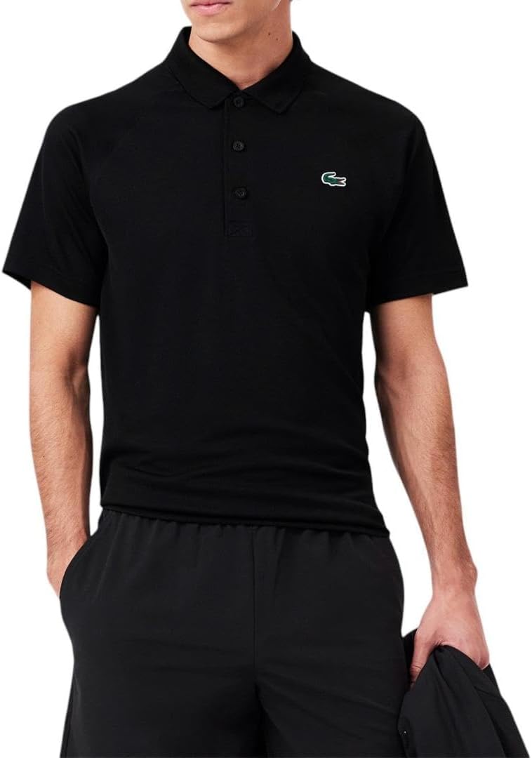 

Lacoste мужская спортивная поло с коротким рукавом Regular Fit Green Croc, Black, Черный, Lacoste мужская спортивная поло с коротким рукавом Regular Fit Green Croc, Black