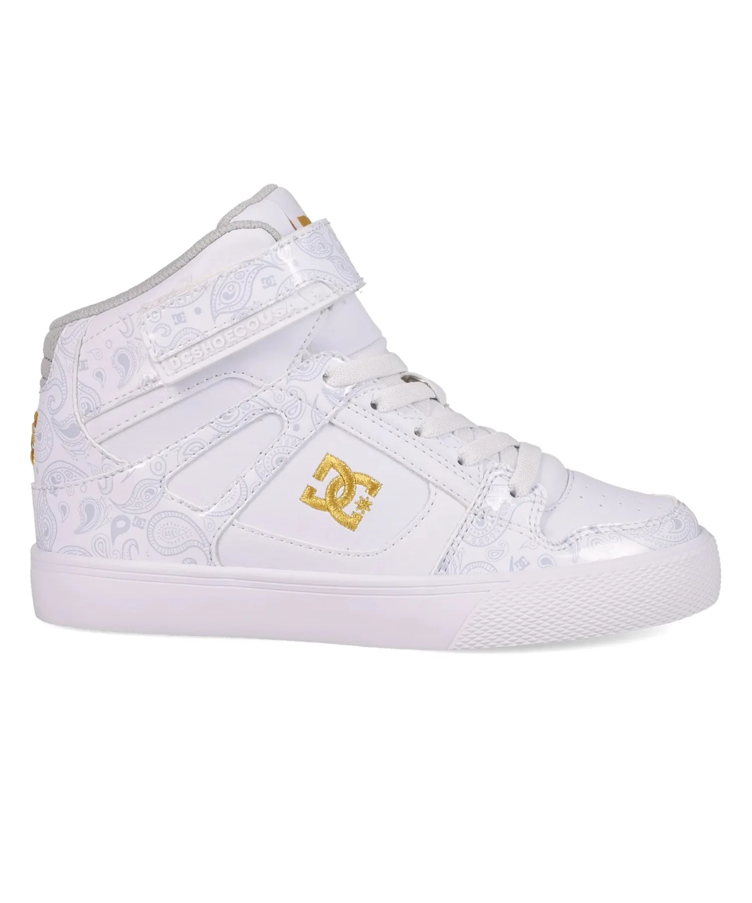 Детские высокие кроссовки DC SHOES Ks PURE HIGH-TOP SE EV SN белые — фото 2