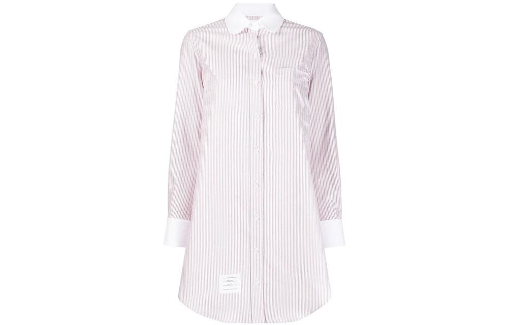 

THOM BROWNE Женское розовое платье с длинными рукавами