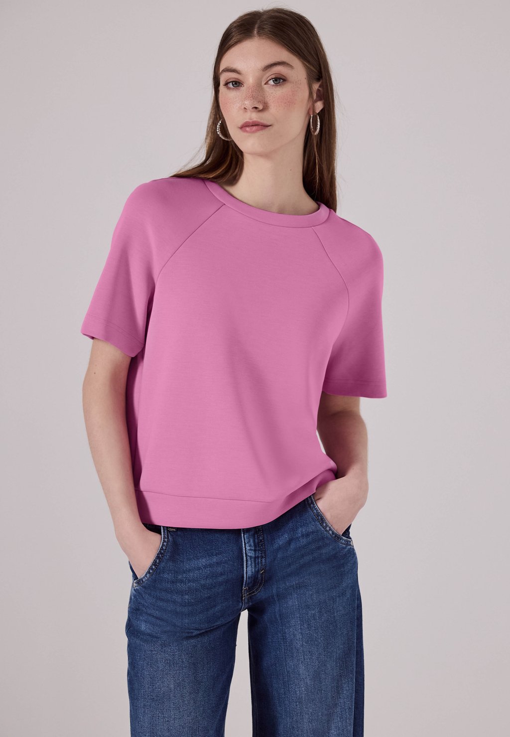 

Базовая футболка RAGLAN OPTIK Street One Studio, розовый
