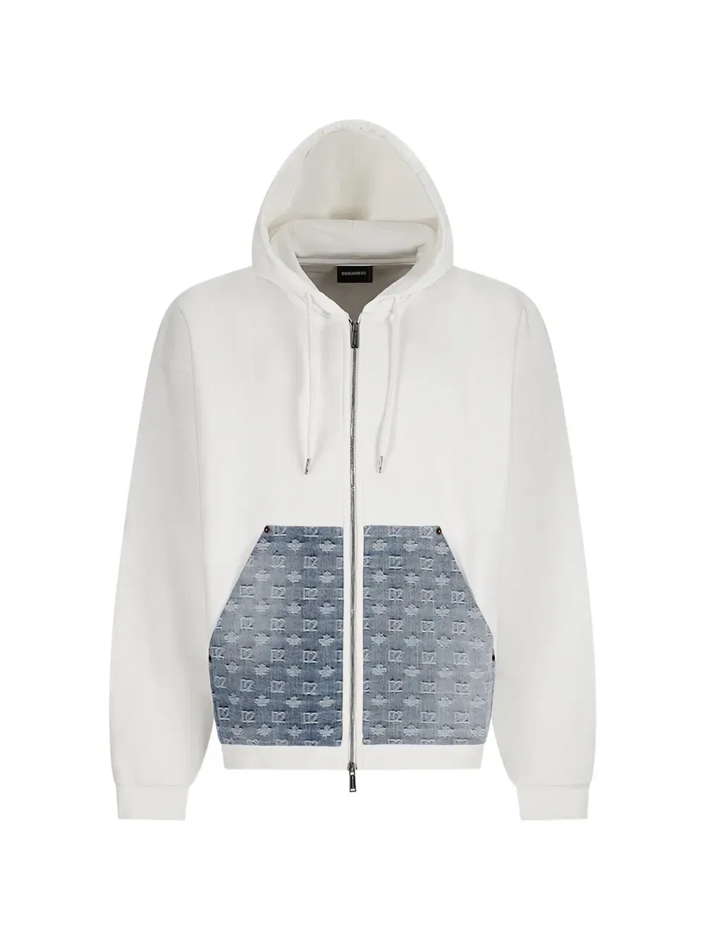 Худи из нескольких частей (сшитые секции) DSQUARED2, белый