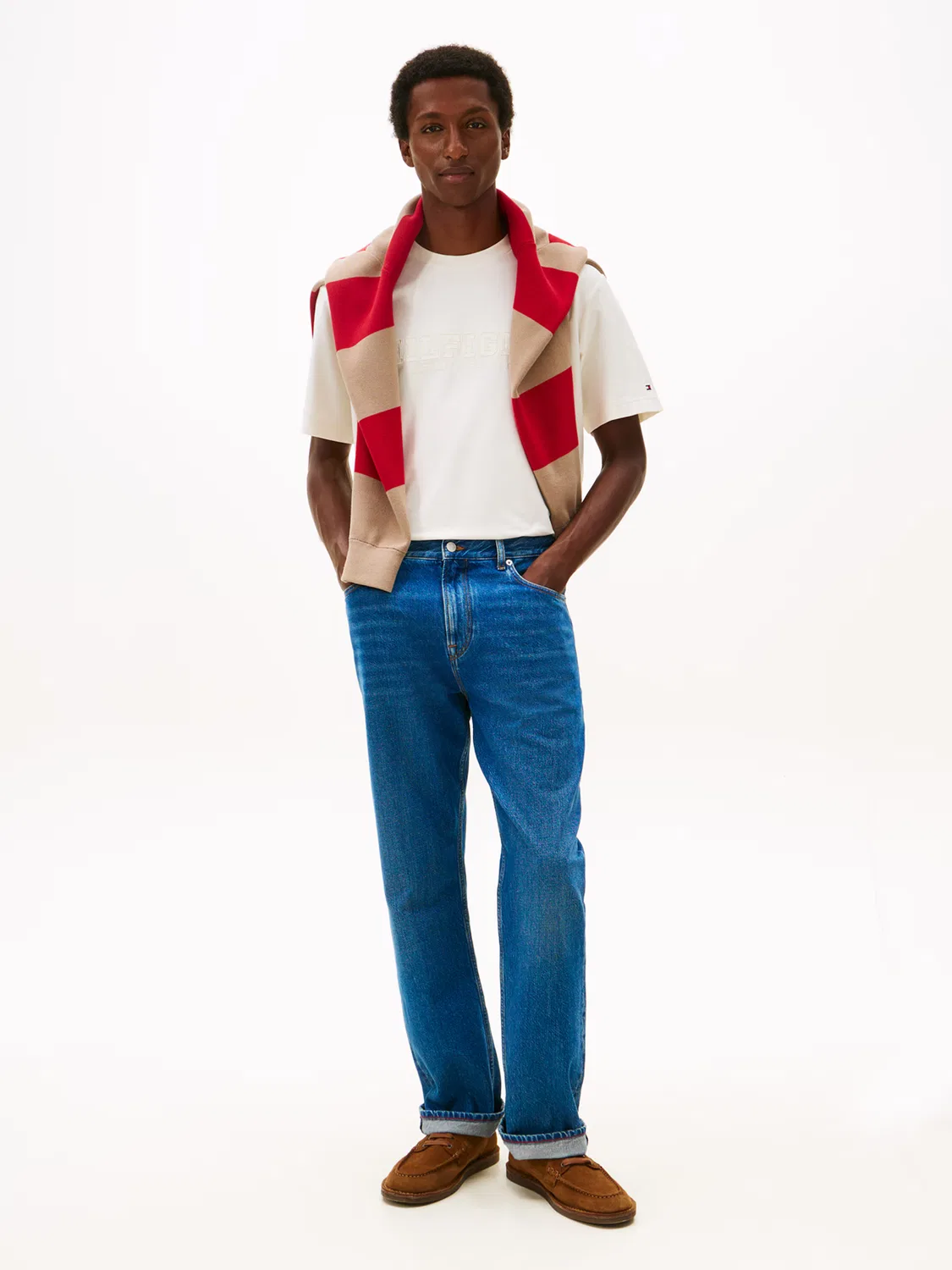 Рубашка Tommy Hilfiger светло-желтого цвета — фото 4