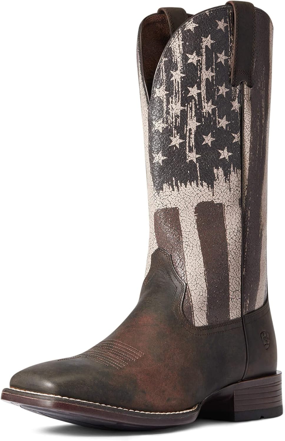 

Мужские ковбойские сапоги ARIAT Taylor Distressed Flag Patriot Ultra с полной кожей, широкие - 10038395