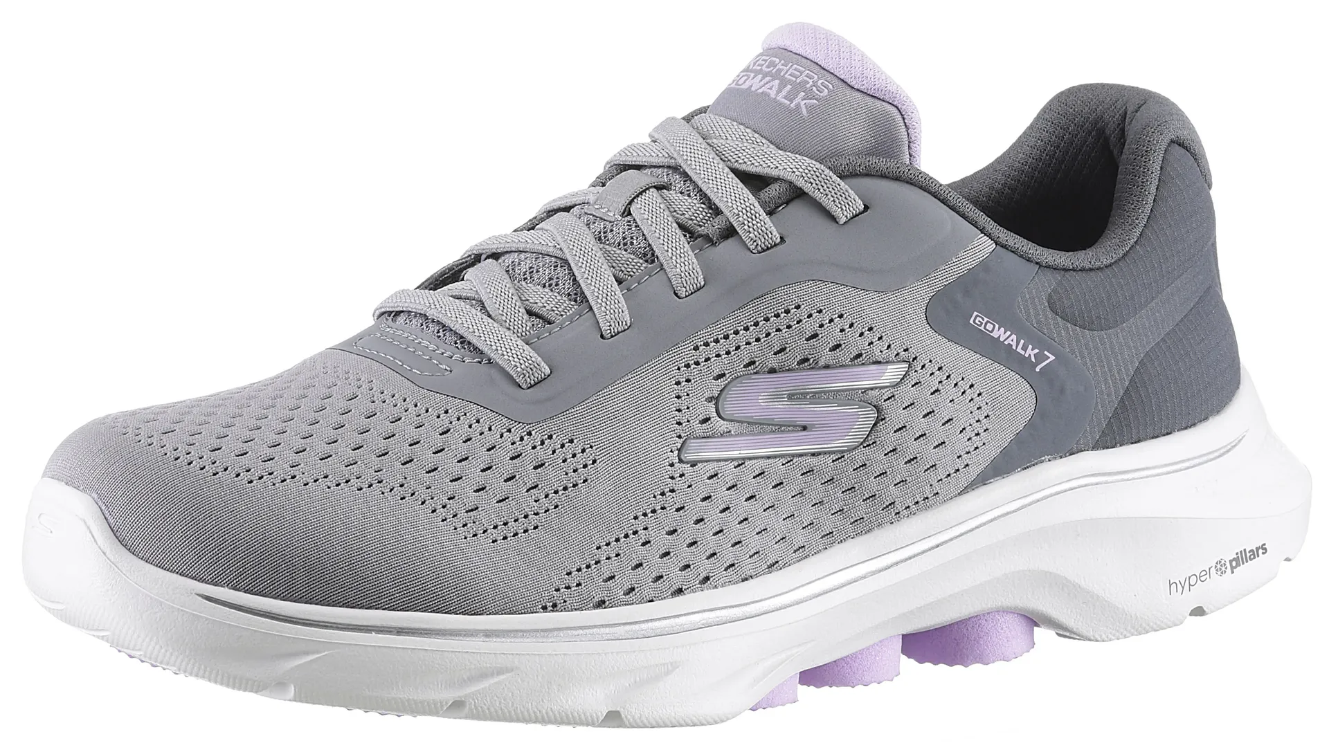 

Кроссовки Skechers "GO WALK 7-COSMIC WAVES", с пеной с эффектом памяти и воздушным охлаждением, повседневная обувь, полуботинки, туфли на шнуровке, цвет Grau-Lavendel