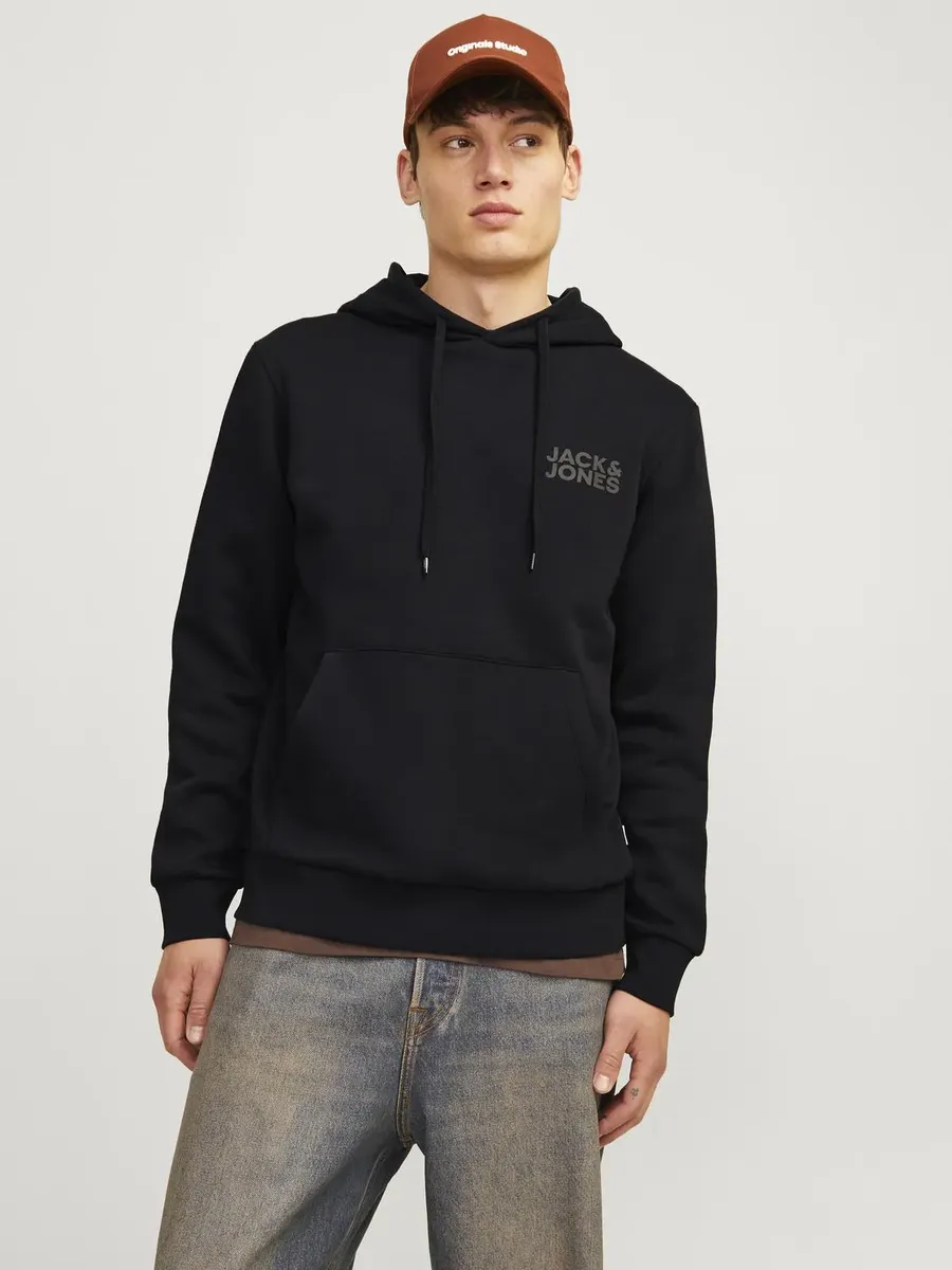 

Толстовка Jack & Jones с капюшоном "JJECORP LOGO SWEAT HOOD NOOS", черный