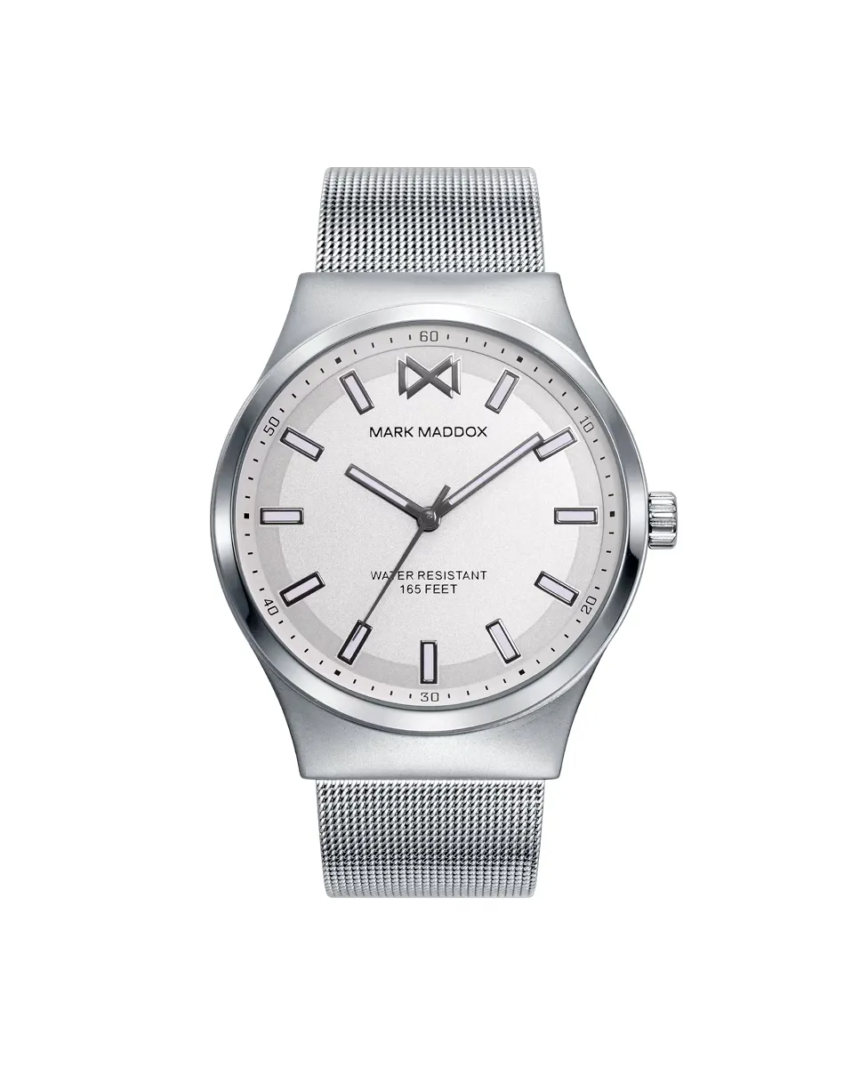 

Мужские часы Marais из стали с миланской сеткой Mark Maddox, серебрянный