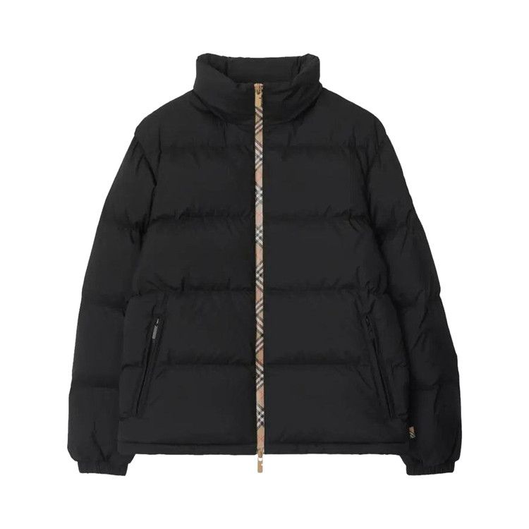 

Куртка Burberry Check Trim Puffer Jacket, Black