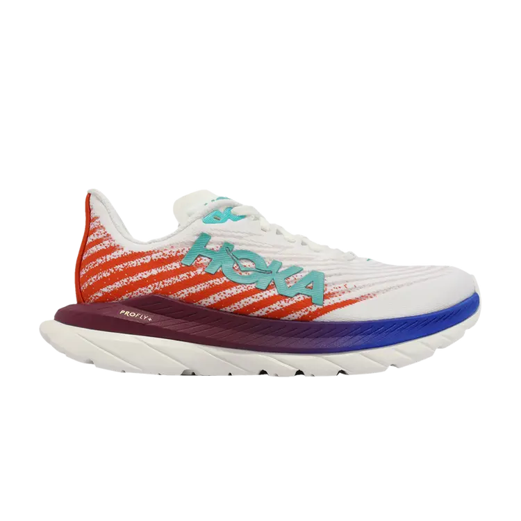 

Кроссовки HOKA Mach 5 2E Wide 'White Fire Red', белый