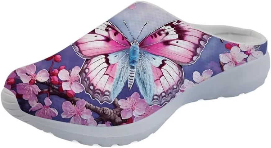 

GLENLCWE Унисекс сабо с принтом американского флага для мужчин и женщин, туфли-мюли, сабо на мягкой подошве, сетчатые тапочки для дома, пляжа и работы медсестрой, розовый