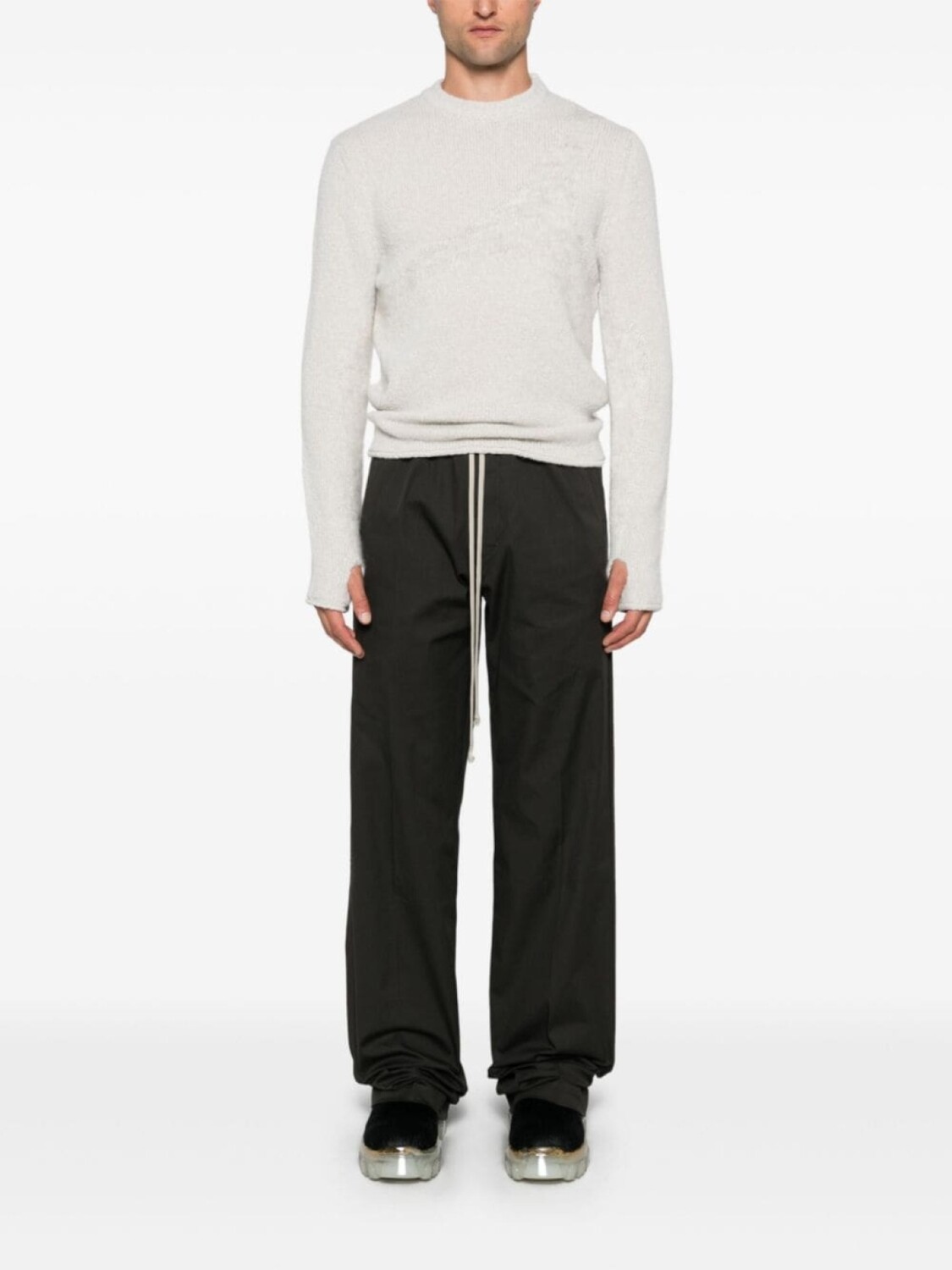 

Rick Owens брюки Dietrich Drawstring, серый
