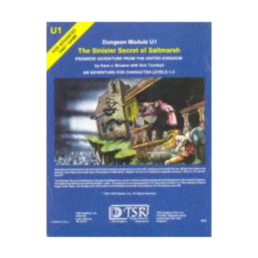 

Модуль Sinister Secret of Saltmarsh (1st Printing), Advanced Dungeons & Dragons (1st Edition) - Modules & Adventures - U & UK Series