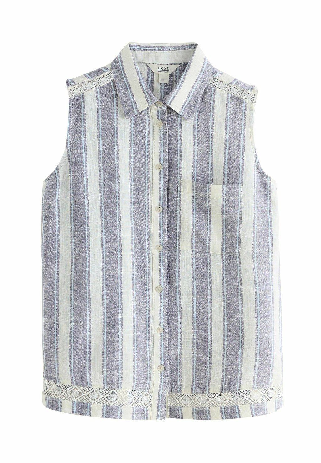

Блузка на пуговицах REGULAR FIT - SLEEVELESS Next, синий