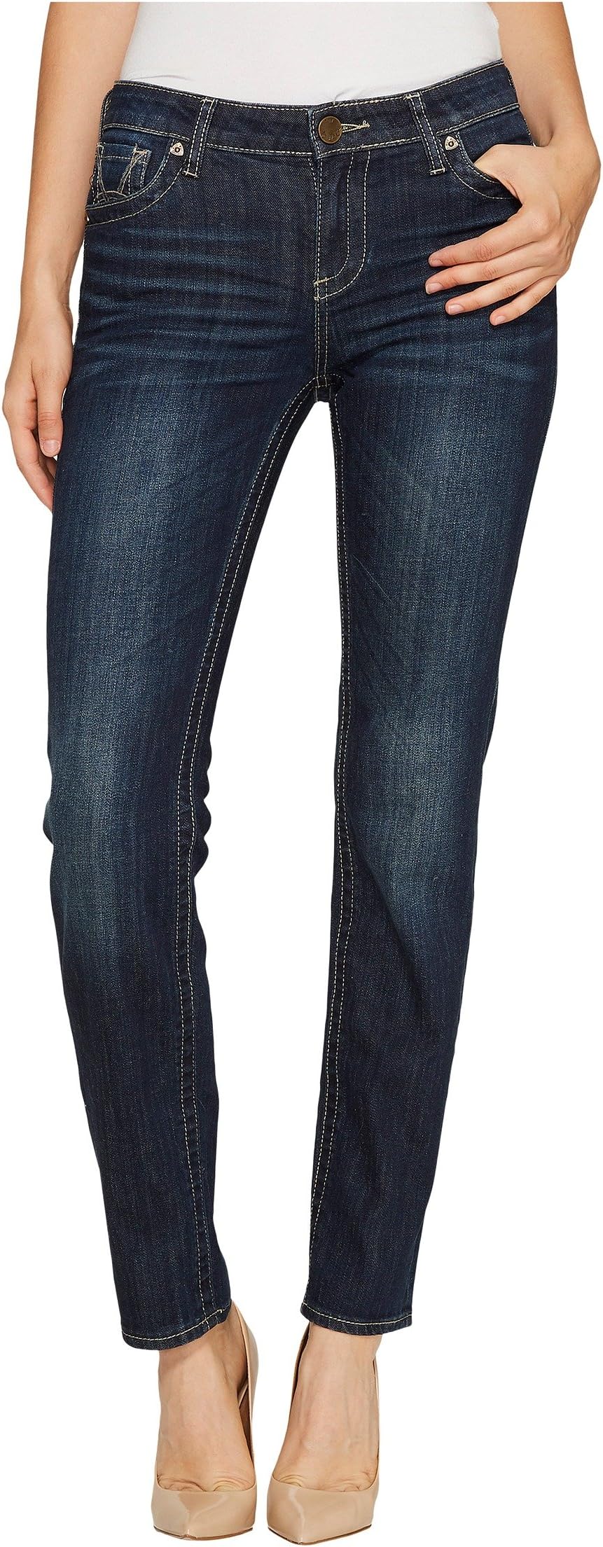 

Джинсы KUT from the Kloth Stevie Straight Leg Jeans, цвет Wise Wash W/Eur