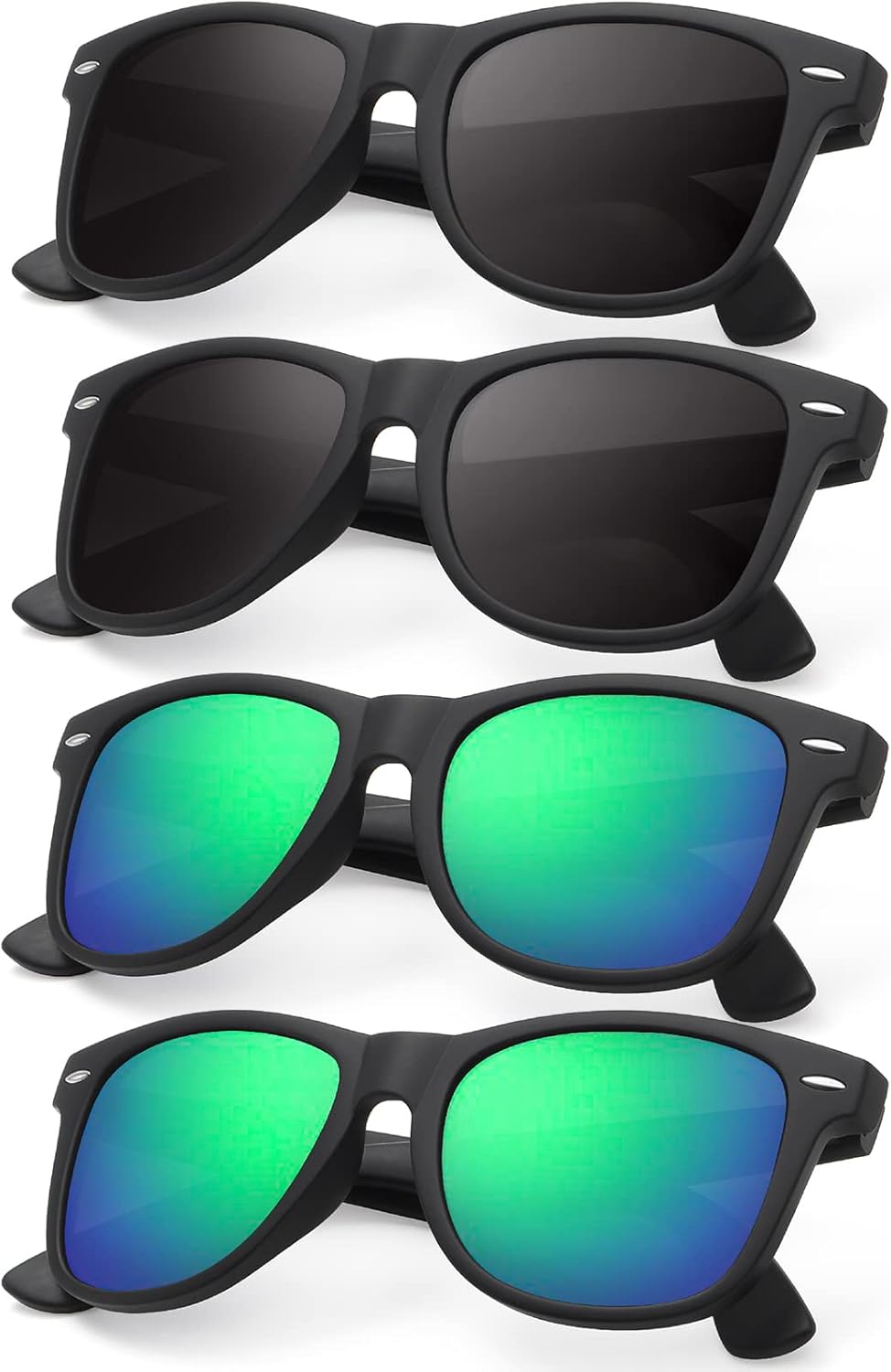 

Поляризованные солнцезащитные очки для женщин и мужчин - модные солнцезащитные очки для вождения, рыбалки, с защитой от УФ-излучения UV400 Occhsouo, A18-black*2+green*2