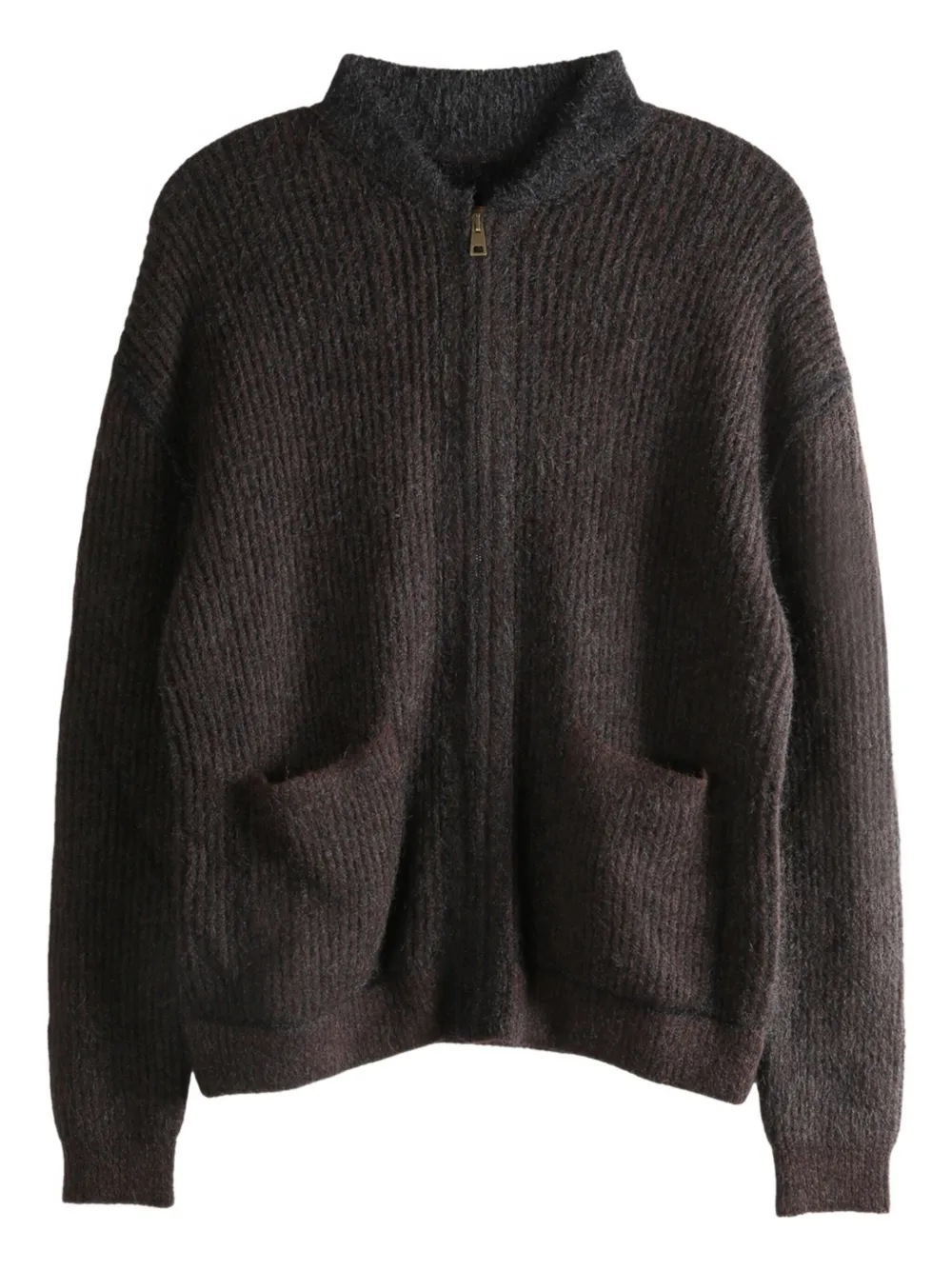 

Кардиган на молнии с ребристой отделкой Uma Wang, черный