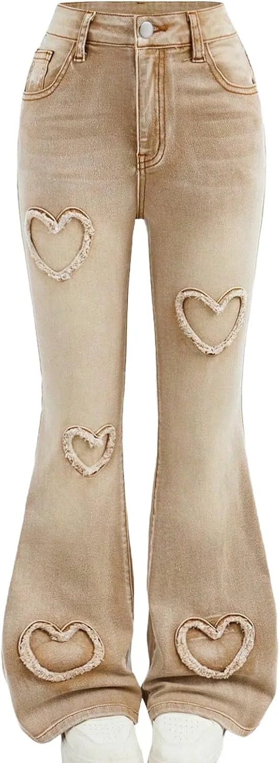 

Джинсы Love Heart с расклешенными штанинами