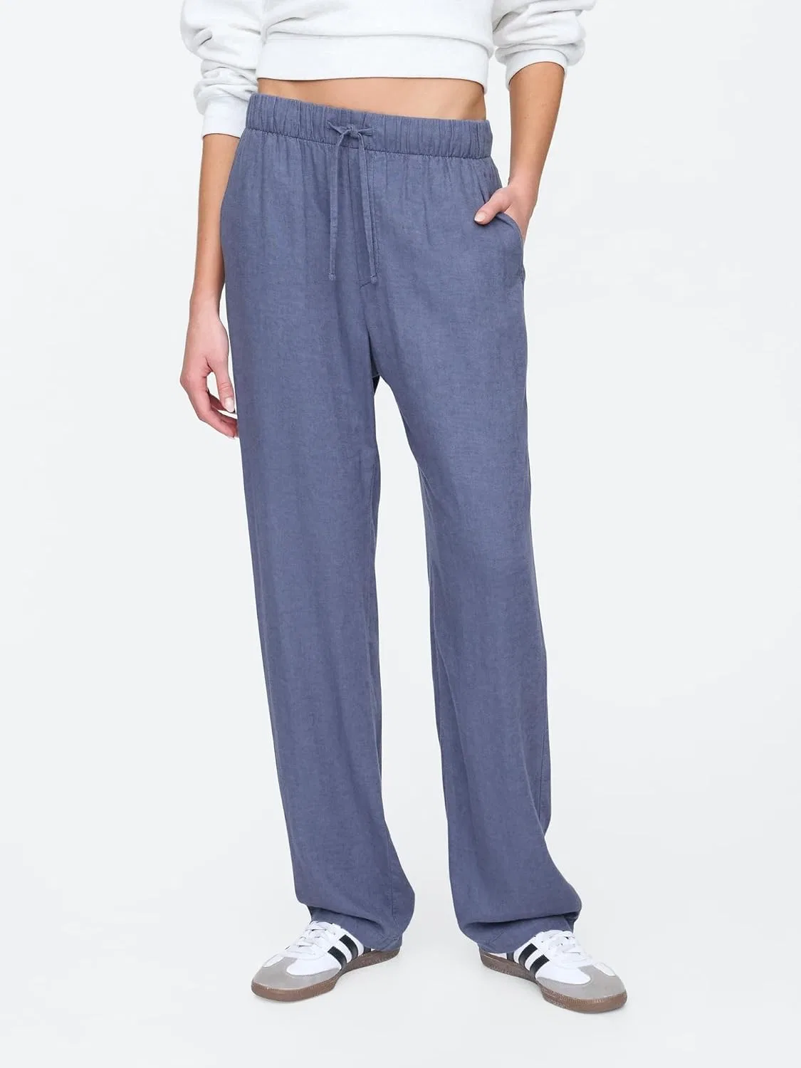 Женские льняные брюки Gap Easy Pant — фото 3