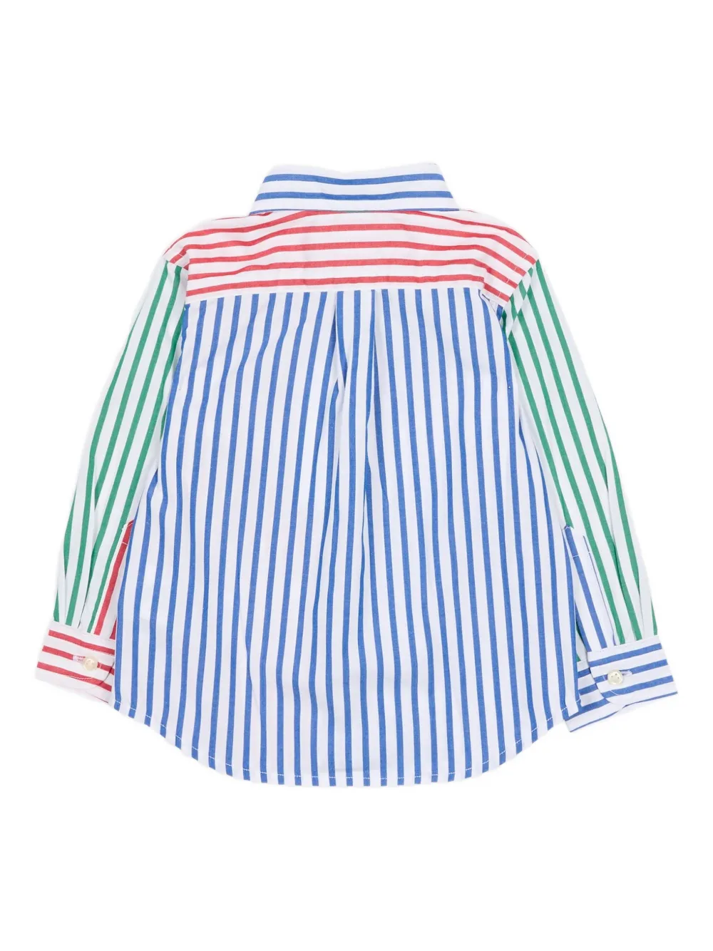 Полосатая рубашка с длинными рукавами Polo Ralph Lauren Kids, белый — фото 2