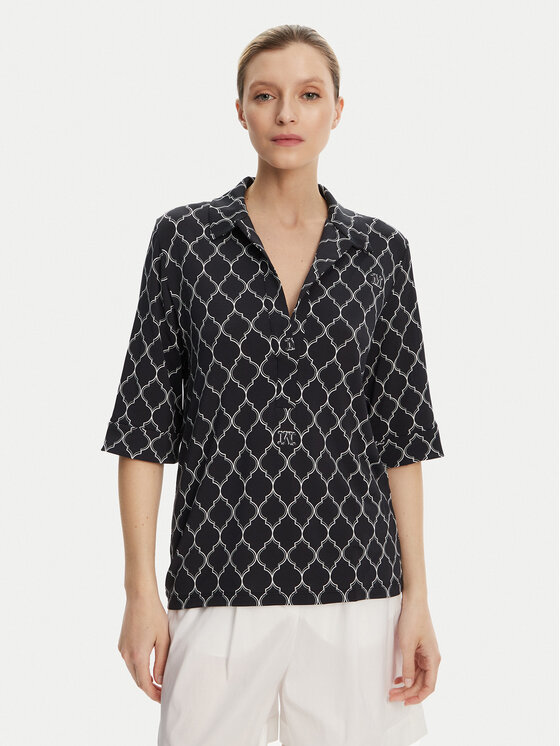 

Блузка обычного кроя Prugna 2516951019 Max Mara Beachwear, черный
