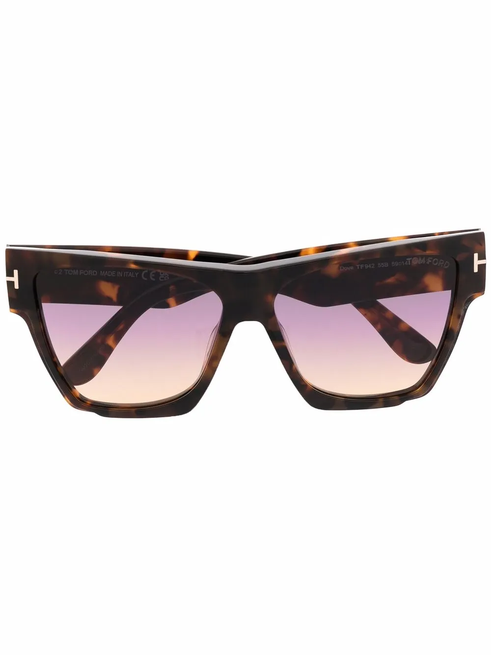 

Солнцезащитные очки FT0942 в массивной оправе TOM FORD Eyewear, коричневый