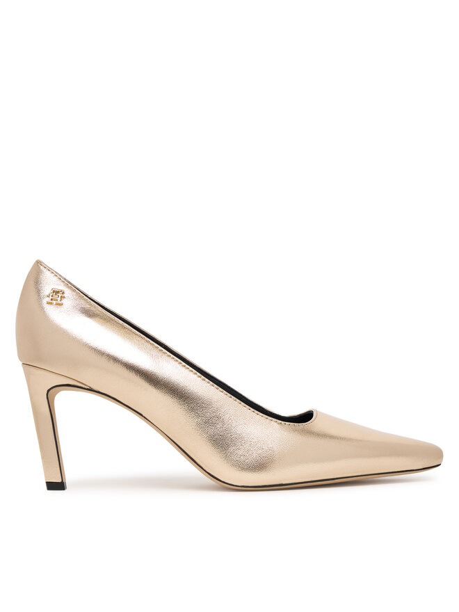 Туфли на высоком каблуке Logo Metallic Pump Slanted Hl FW0FW08994 Tommy Hilfiger, желтый