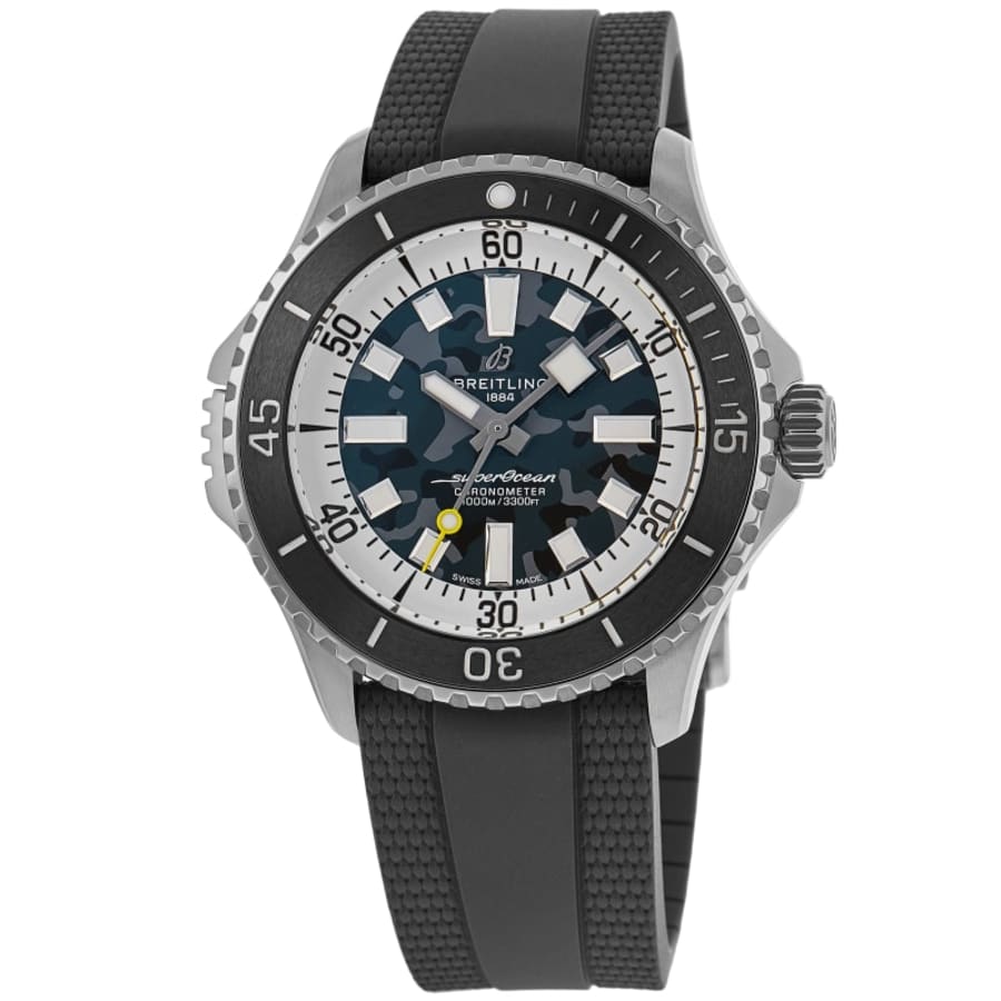 

Мужские часы Breitling Superocean Automatic 46 Super Diver с серым циферблатом и резиновым ремешком E10379351B1S1, серый
