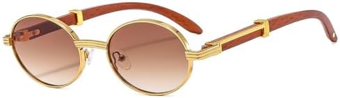 

Мужские солнцезащитные очки в стиле ретро с овальными линзами и прозрачным градиентом, женские солнцезащитные очки с защитой от УФ-излучения UV400 MTZJH, Golden Tea Gradient