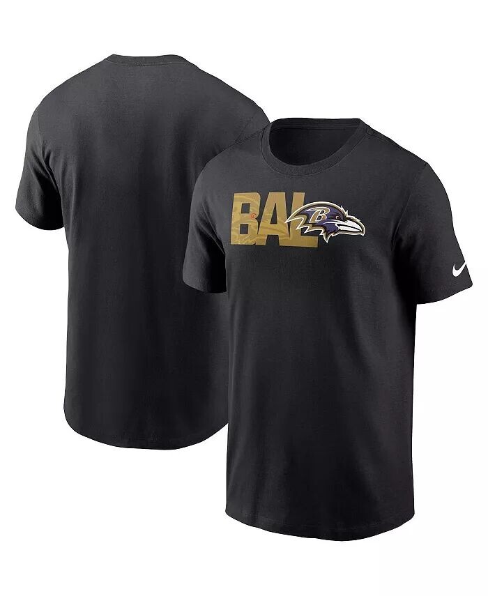 

Мужская черная футболка Baltimore Ravens Local Essential Nike, черный