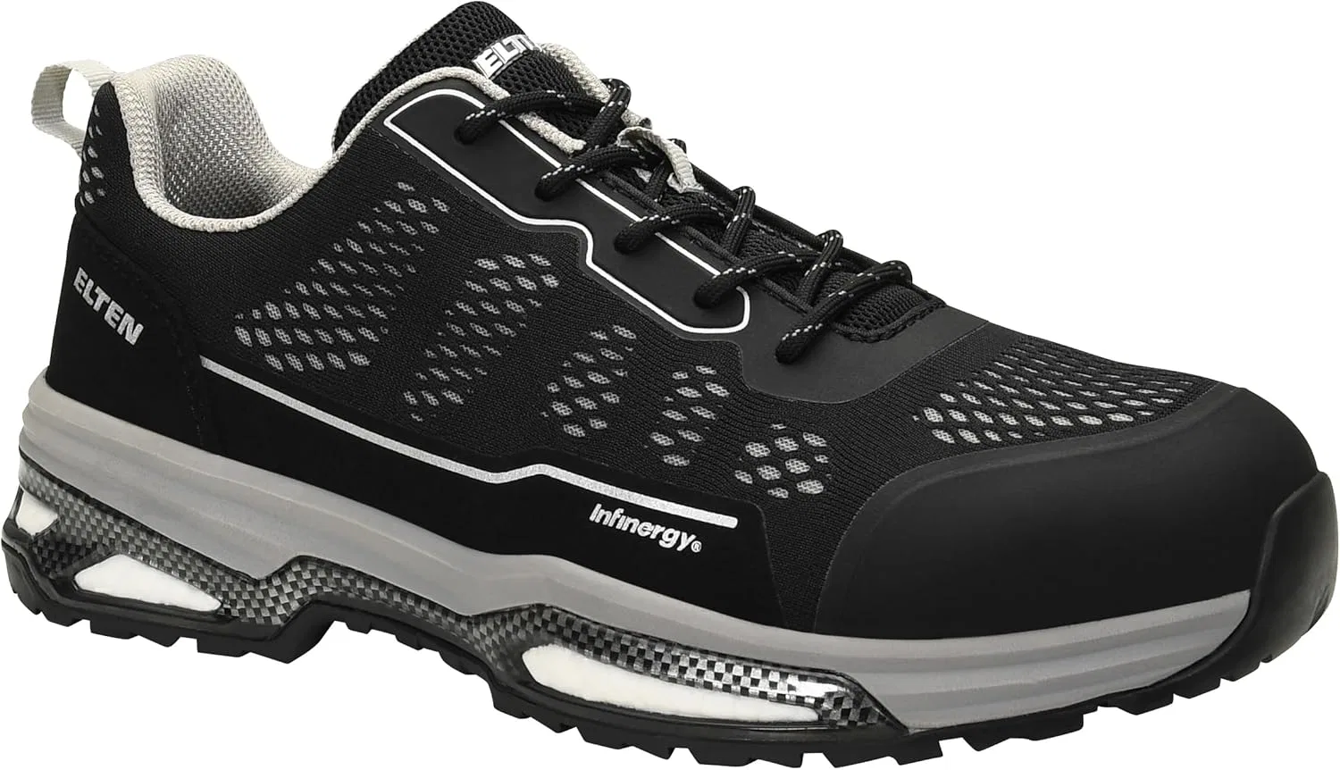 Защитные ботинки ELTEN Corby XXE Black Low ESD S1, для мужчин и женщин, текстиль, стальной защитный носок, легкие, спортивные