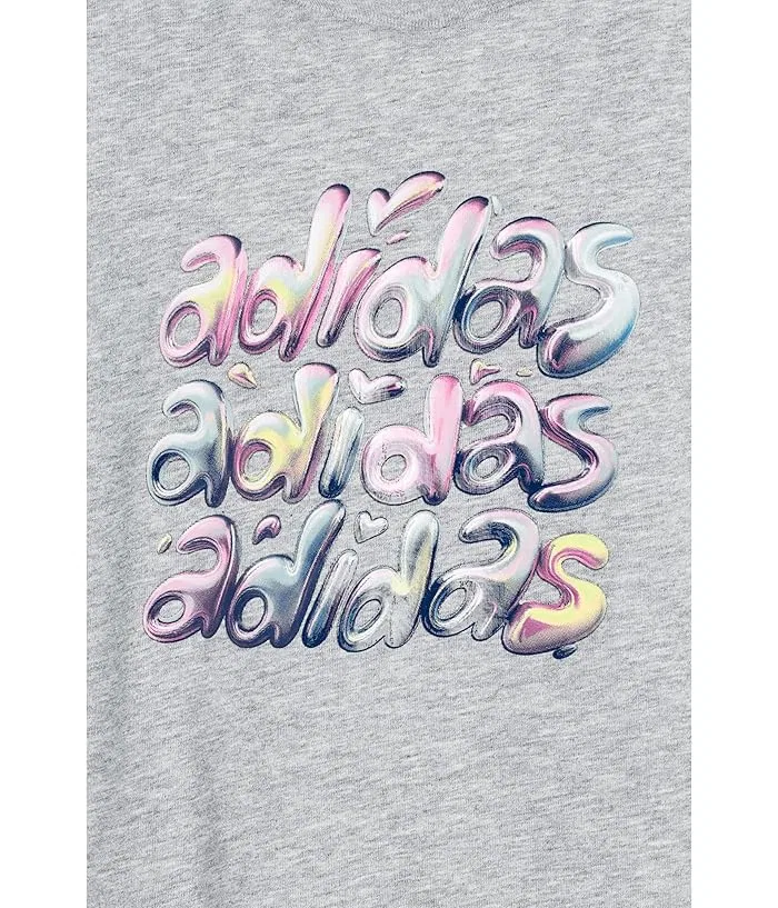 Футболка Essential Heather Tee Adidas Kids, Medium Heather Grey — фото 3