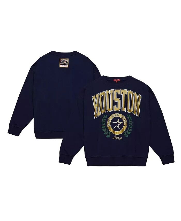 

Женская темно-синяя толстовка с логотипом Houston Astros Cooperstown Collection Mitchell & Ness