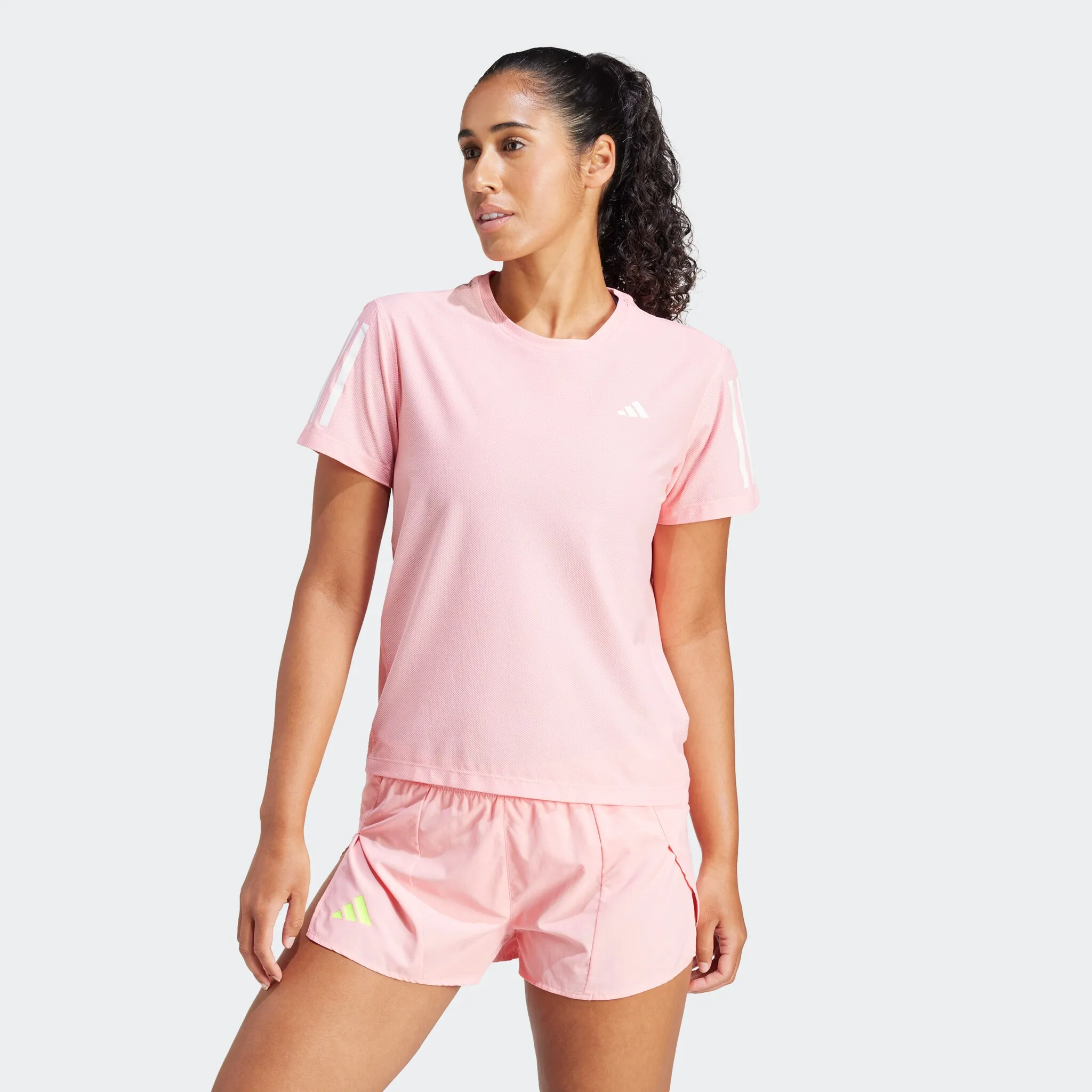 

Футболка для бега adidas Performance "OTR B TEE", цвет Semi Pink Spark
