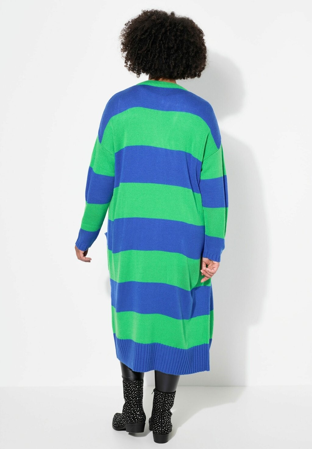

Кардиган LONG STRAIGHT CUT BLOCK STRIPES Angel of Style, мятный